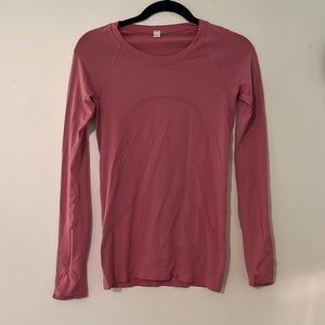 RARE lululemon pink long sleeve swiftly tech tee